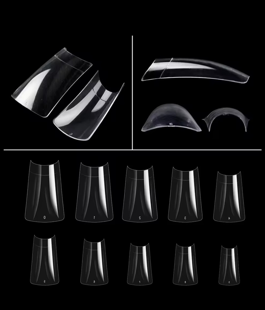 100PCS Duck Nail Tips, Clear Long Duck Nail Tips for Acrylic Nails-half Cover