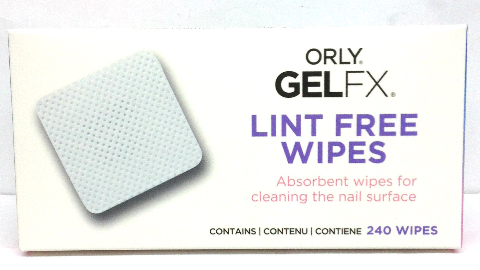 ORLY GELFX Nail – LINT FREE WIPES – 240 Wipes/Pack #33523