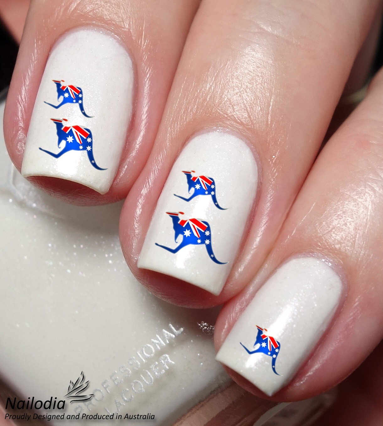 I Love Australia & Aussie Kangaroo Nail Art Decal Sticker Water Transfer Slider