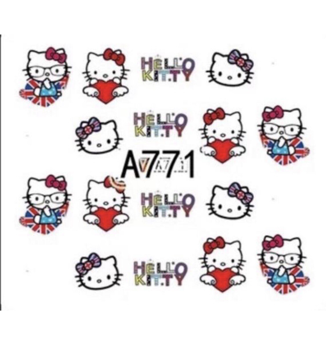 NAIL art 3 sheets HELLO KITTY + US SELLER Free Shipping