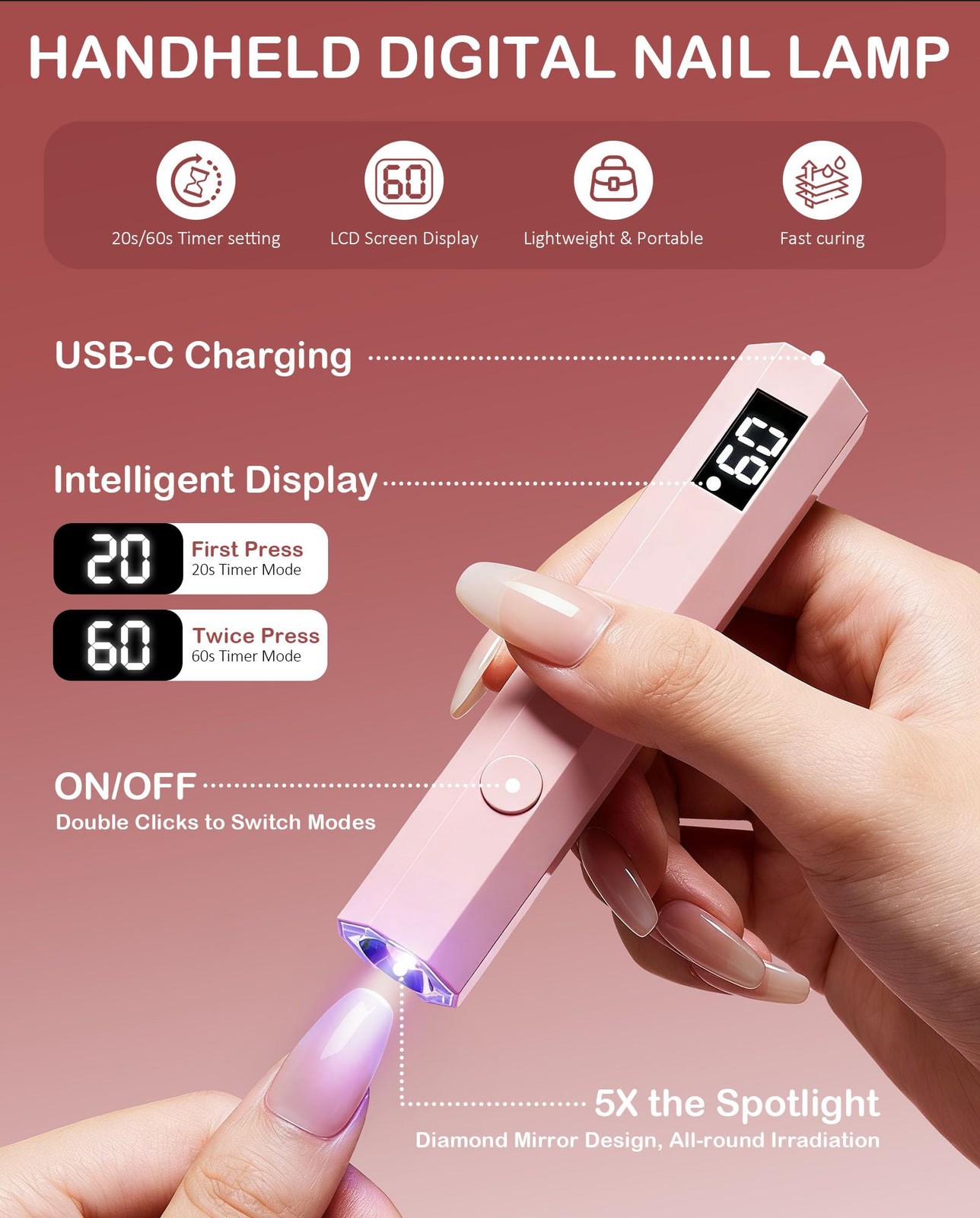 Solid Gel Nail Glue30g w/Mini UV Lamp,For Acrylic Fake&Press OnNails | Strong…