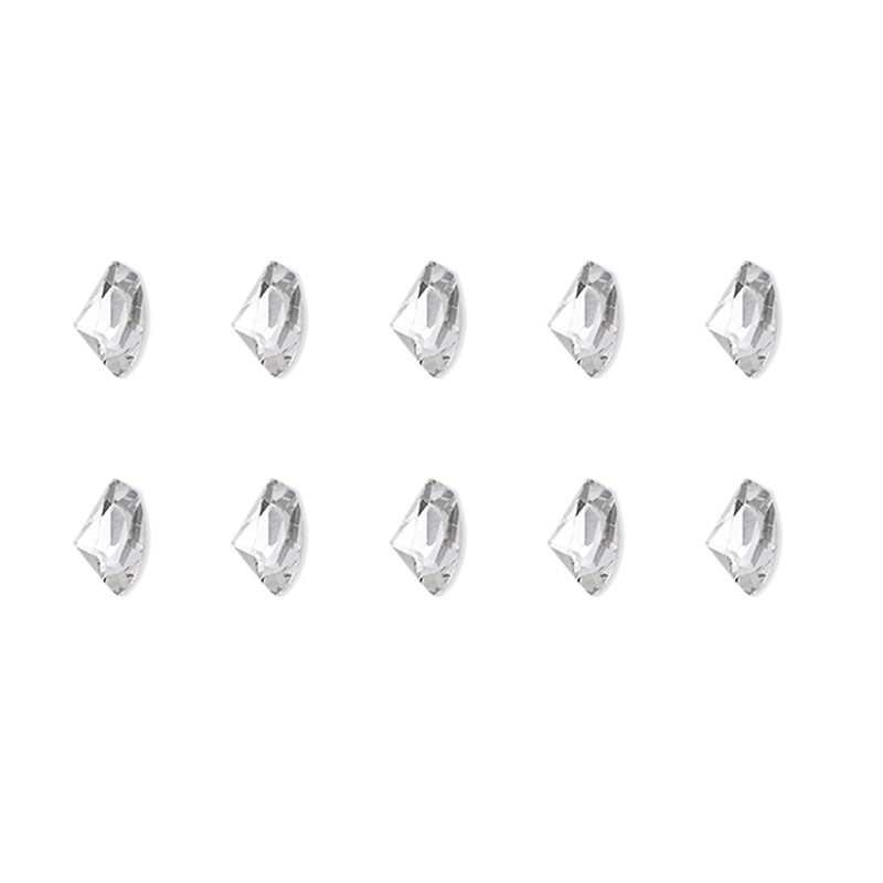10x Irregular Shape Nail Charms Nail Rhinestones Clear Nail Crystal Gems Charms