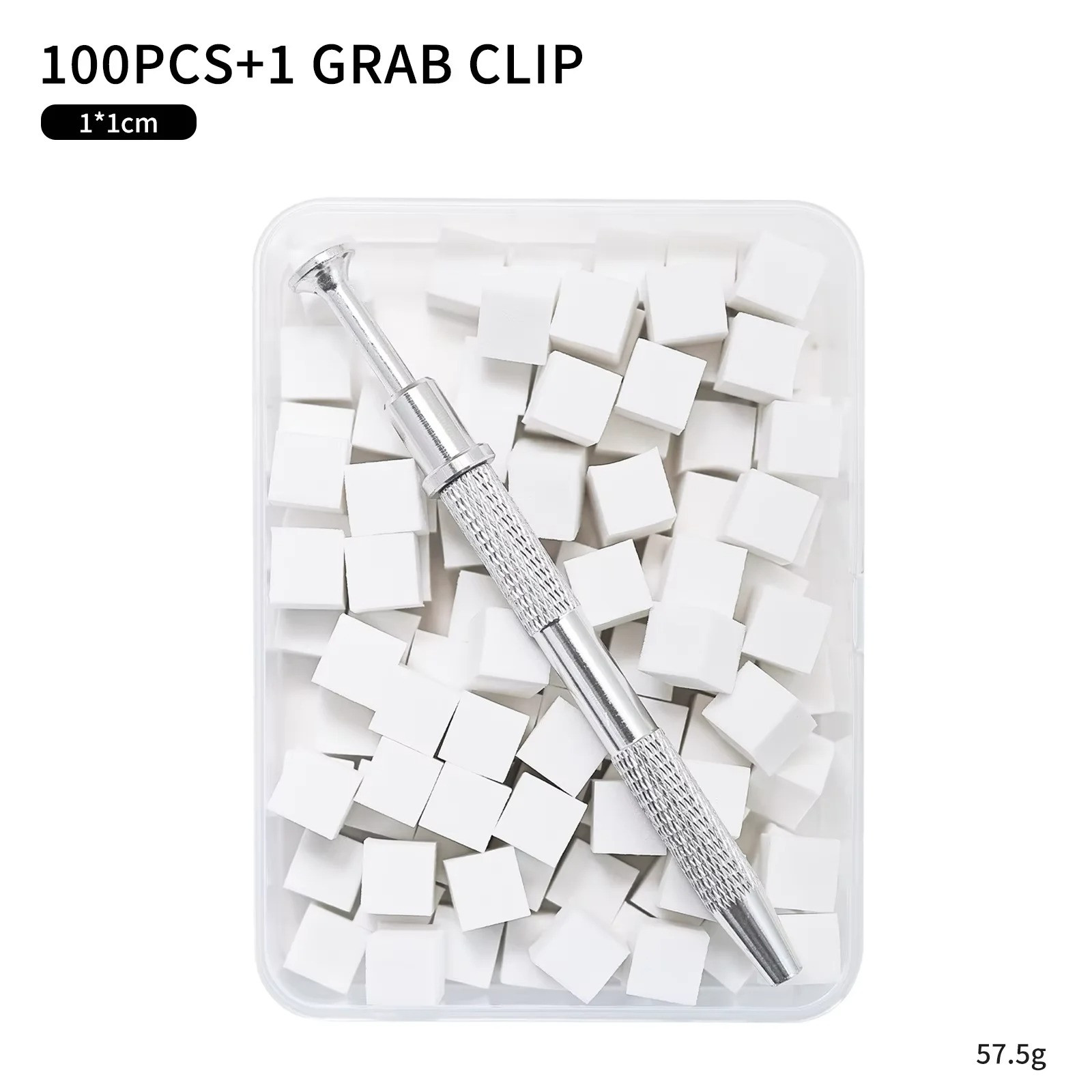 100Pcs Soft Nail Art Sponges W/Grabbing Pen Ombre Nail Brush for Nail Art Design