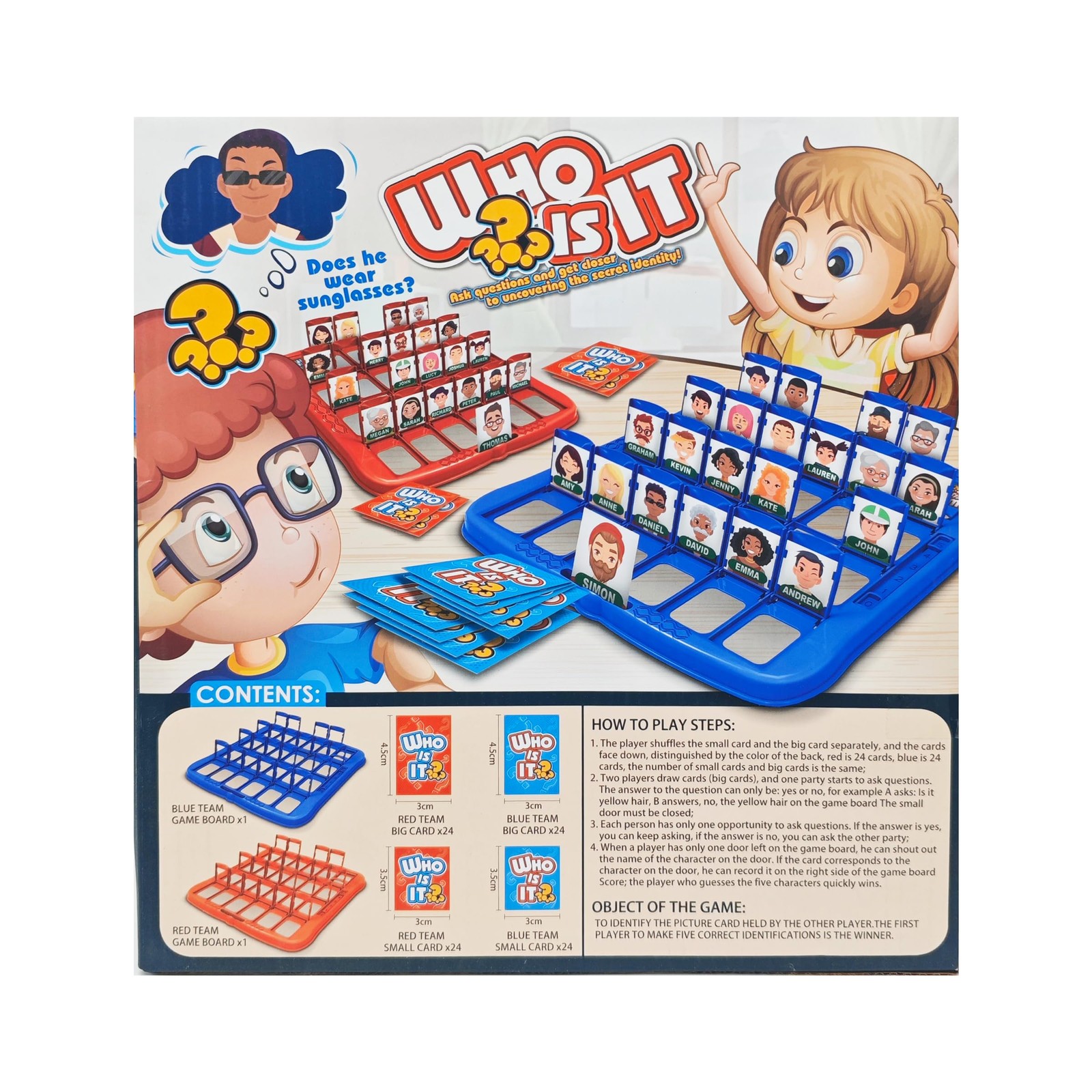 Haugboag Guessing Game for Kids,Who is It Board Large, Character