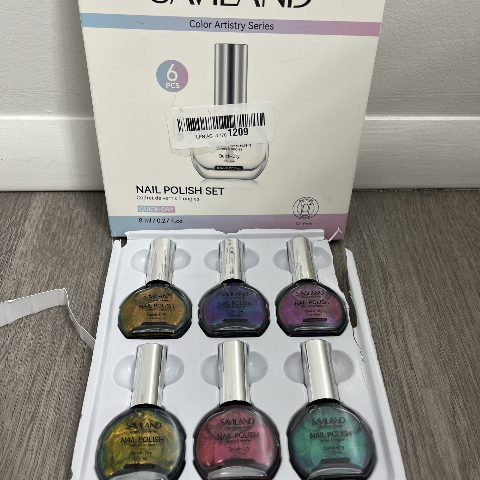 Saviland color artistry series nail polish set quick dry lot of 6