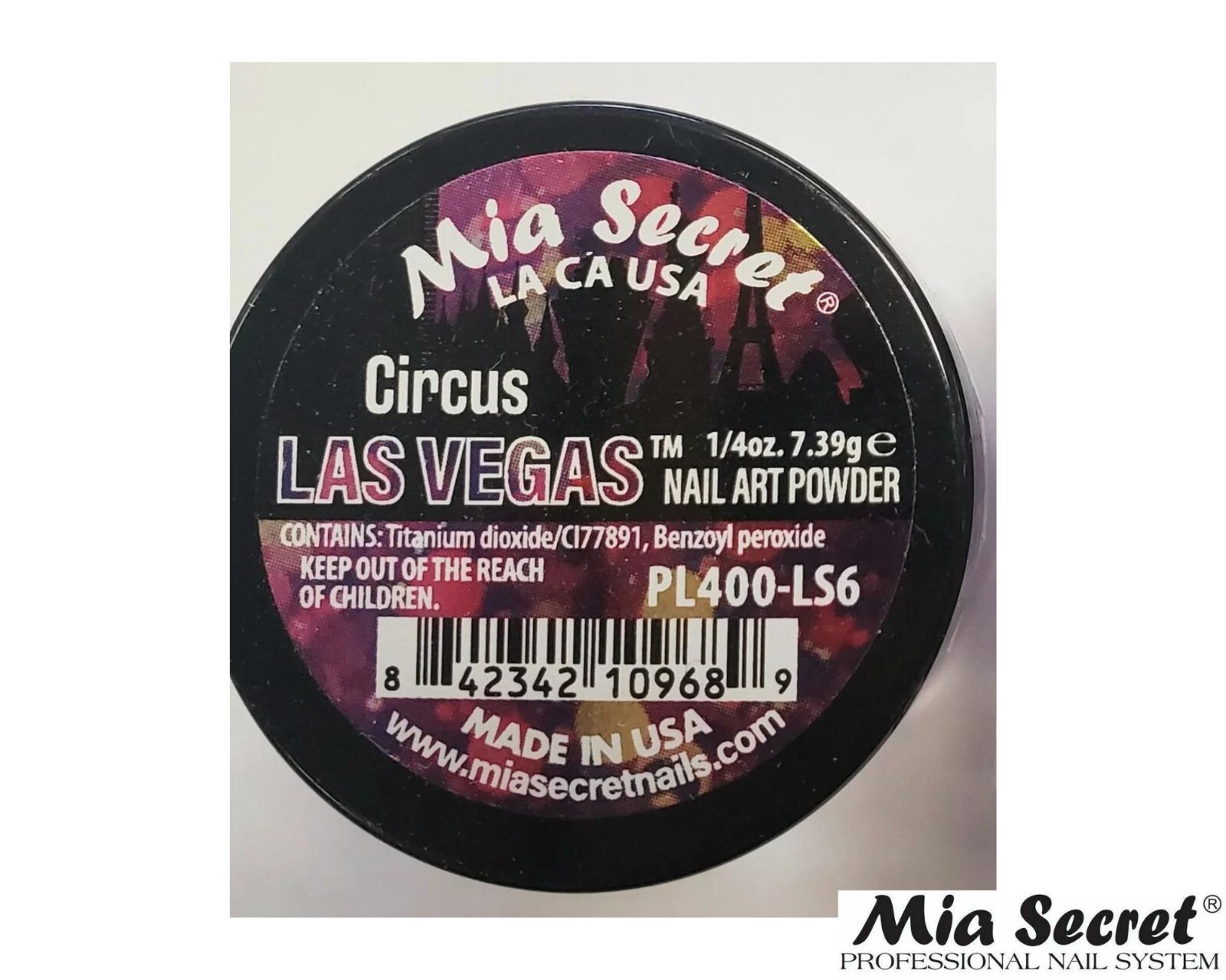 MIA SECRET Nail Art Powder 1/4oz- Circus (LAS VEGAS COLLECTION)