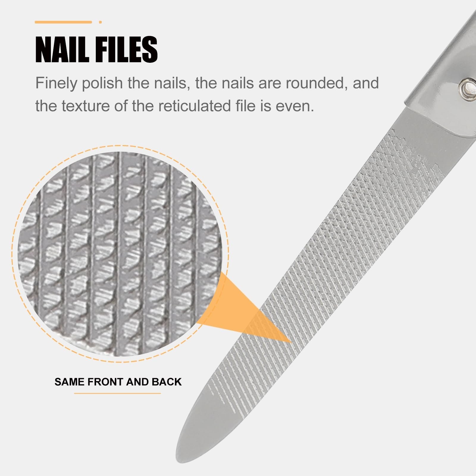 Lurrose 6pcs Folding Nail File: Foldable Stainless Steel Nail File for Salon …