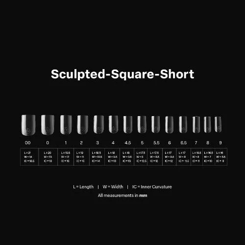 Apres Gel-X Sculpted Square Short (Box of 600 Tips)