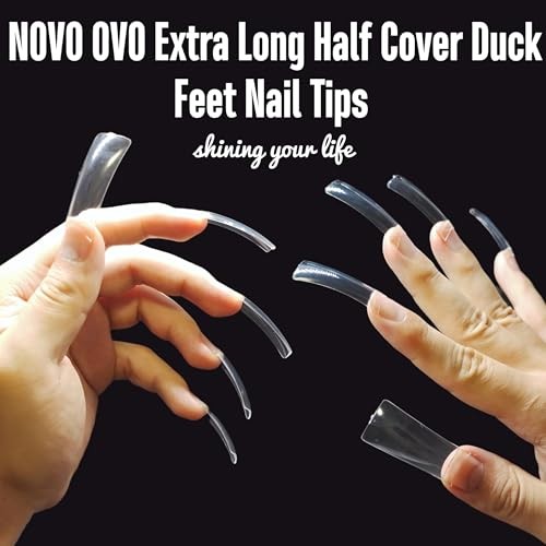 XXL Long Duck Feet Nail Tips Half Cover XXL half cover duck nail tips 308 pcs