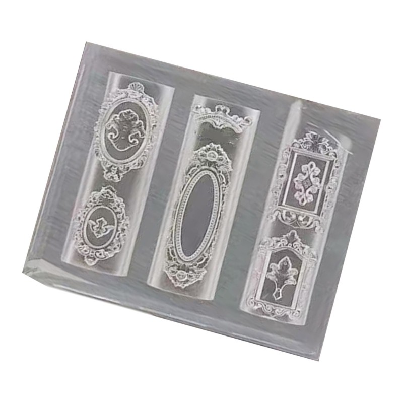 Flexible Nail Stamping Mold Rose Window Manicure Mould for Nail Art Enthusiasts