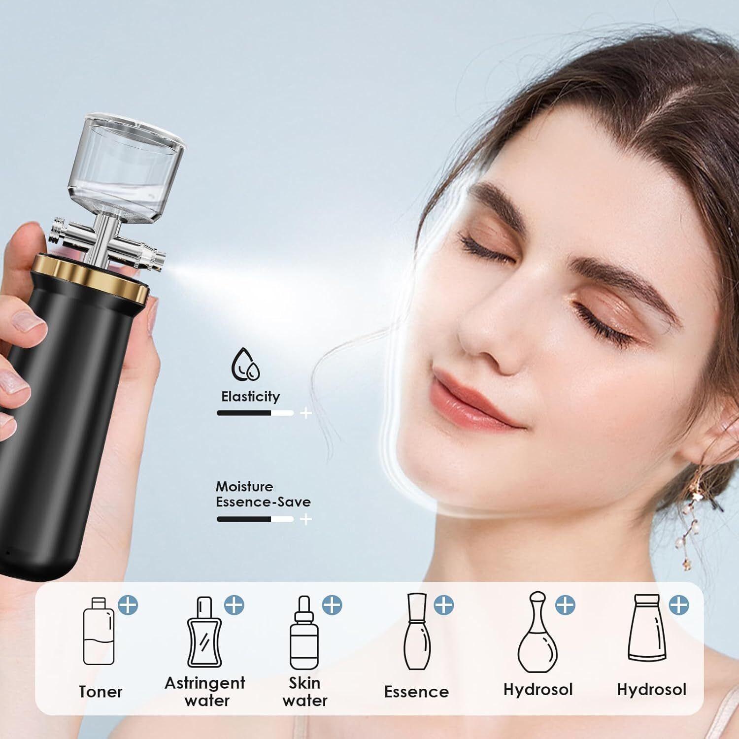 Mini Portable Rechargeable Airbrush-Makeup Kit with Air Compressor for Makeup