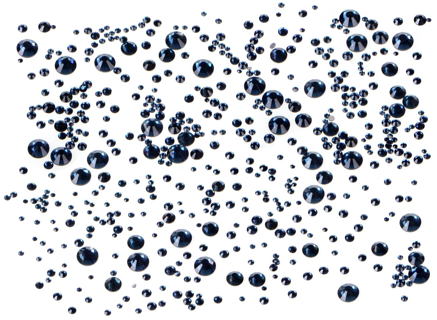 5000 Pieces 6 Mixed Sizes Glue Fix on Glass Rhinestones Round Crystal Gems Fl…