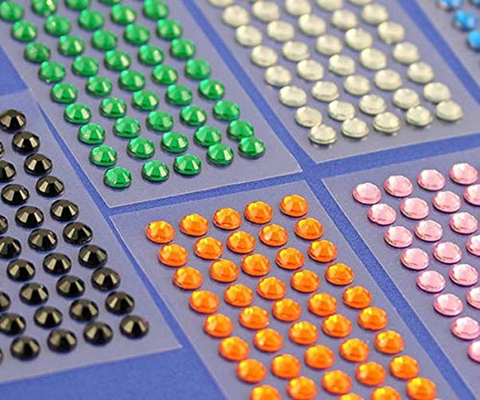 Stick On Craft Gems – Green Emerald Self Adhesive Acrylic Rhinestones, 6mm