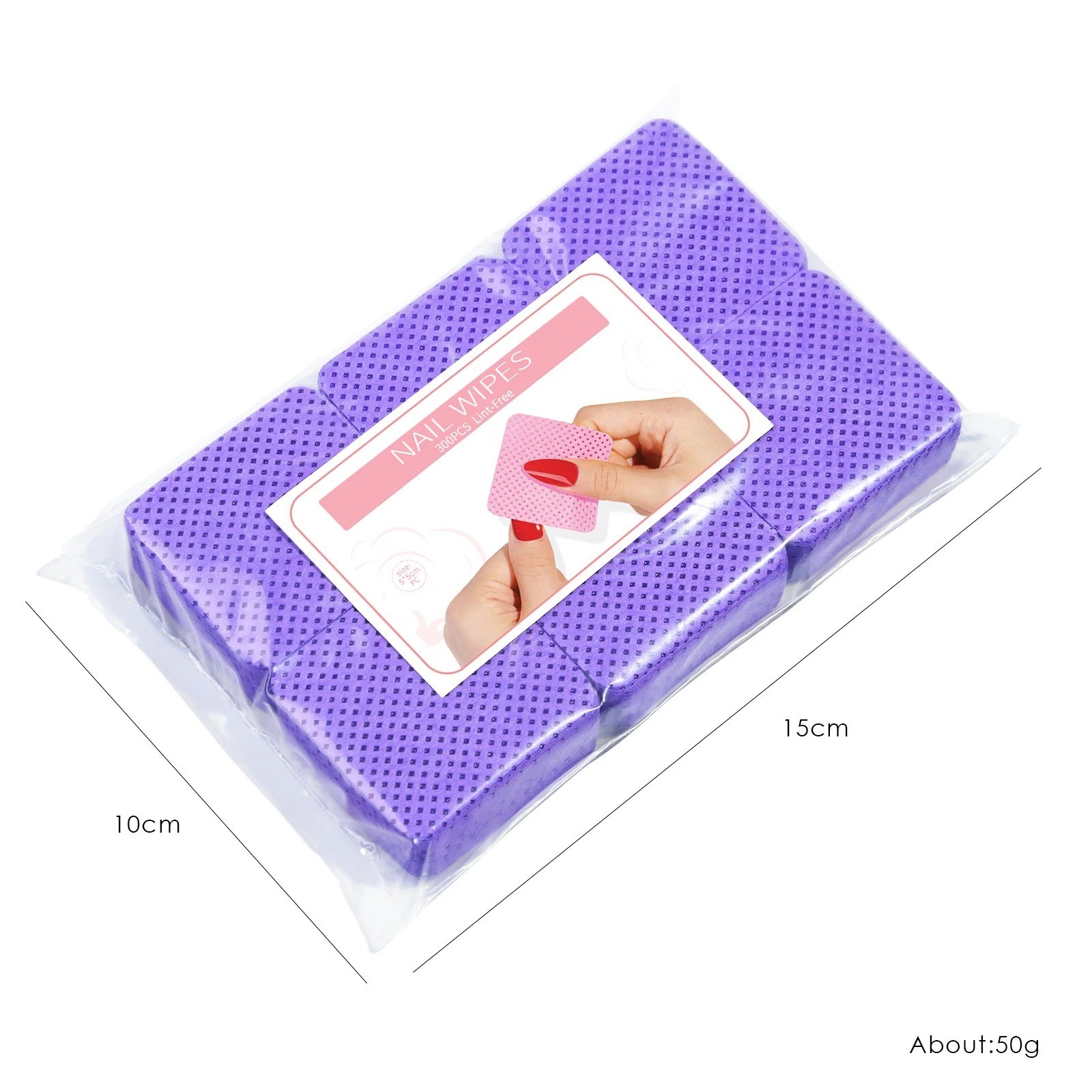 300 Pack Lint Free Nail Wipes Cotton Pads for Gel Polish Makeup Remover Prep