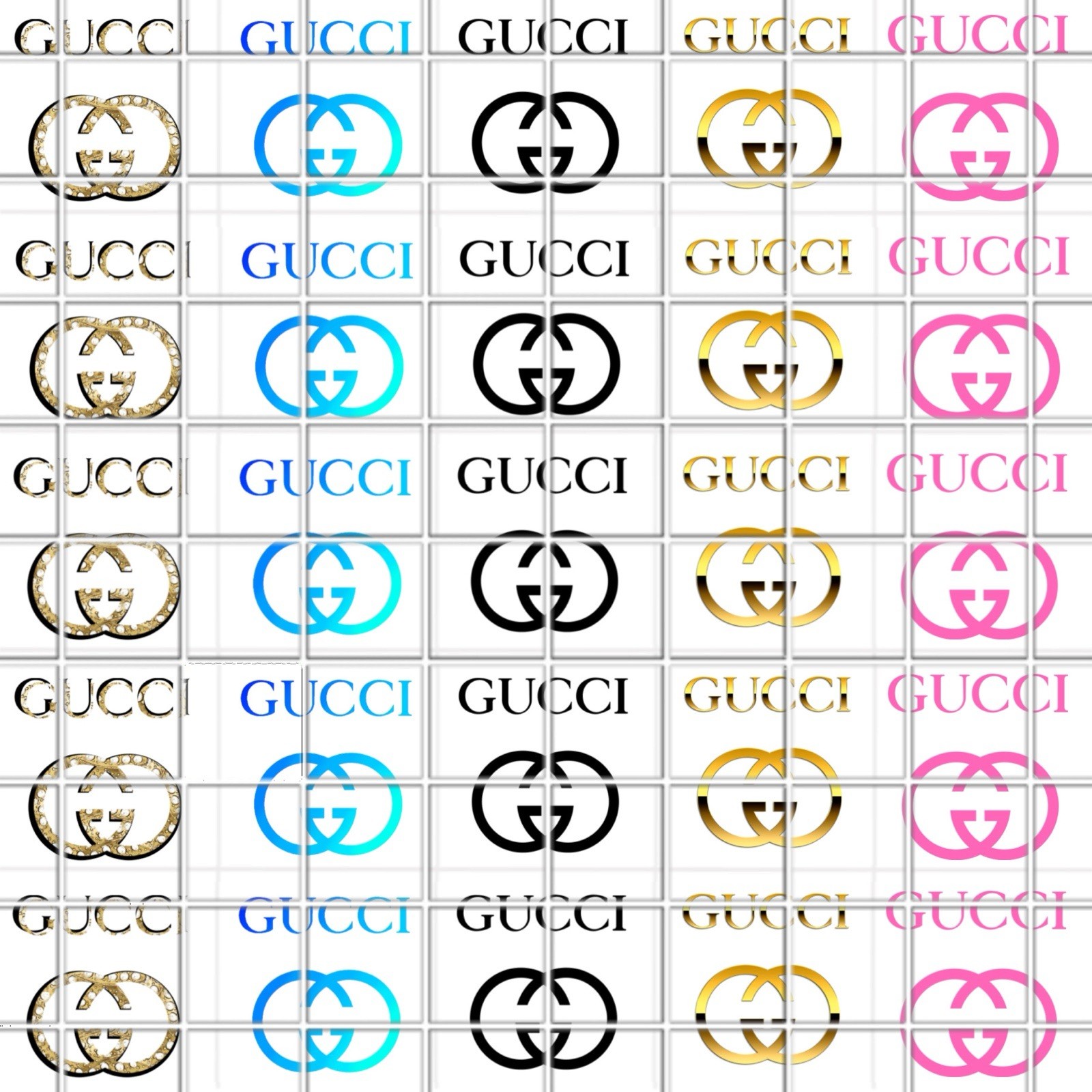 Gucci Waterslide Nail Art Decals Set Of 50 Instructions & Bonus Use On Any Craft