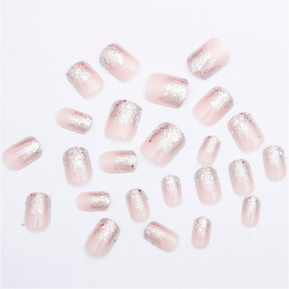 Acrylic Square Press on Nails Medium Length, style1, 0.10 Fl Oz (Pack of 28)