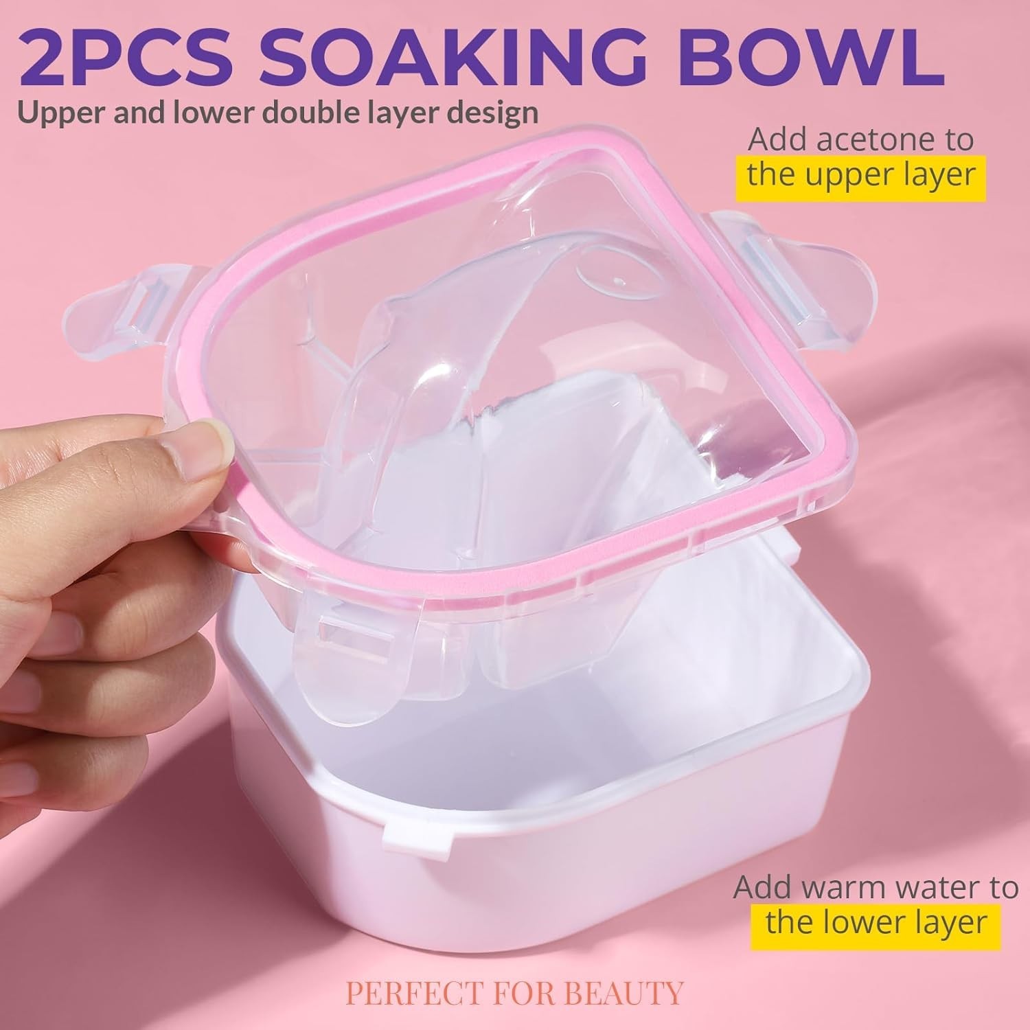 Elegant 10-Pc Nail Soaking Bowl & Cuticle Care Set for Ultimate Nail Pampering