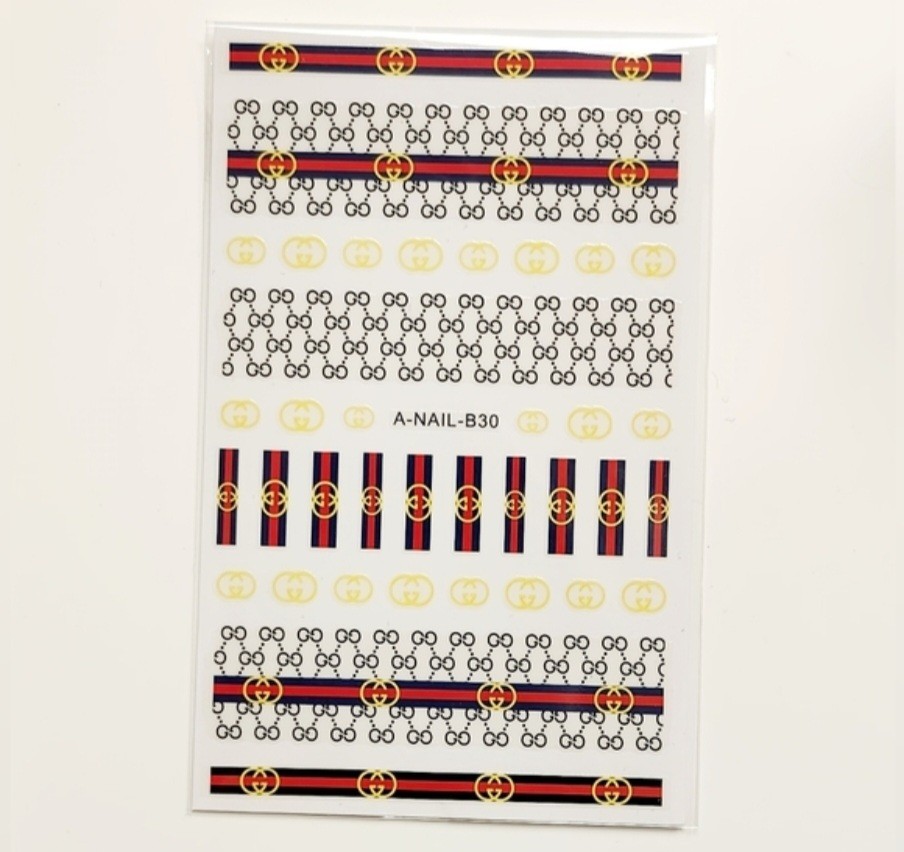 NWT NAIL ART DESIGN SELF-SEAL STICKERS SOLID TAN, RED, YELLOW N°106!