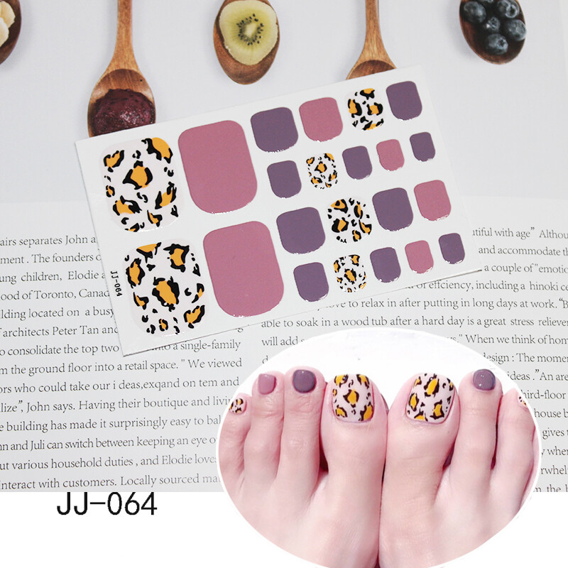 10 Pack Full Size Nail Wraps Stickers Polish Toe Manicure Art Decor 3D Decals US