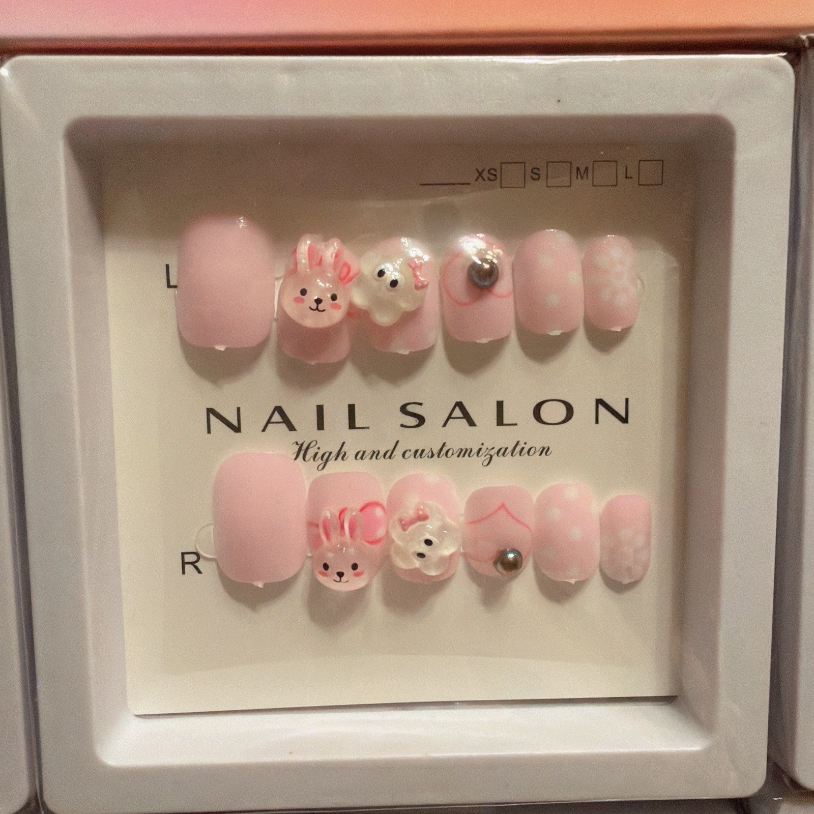 6 Boxes Kids Press On Nails 3D Cartoon False Nails Mixed Cute Designs Gift Set