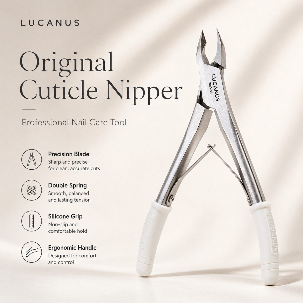 LUCANUS Original Cuticle Nipper Professional Precision Nail Care Tool K-Beauty