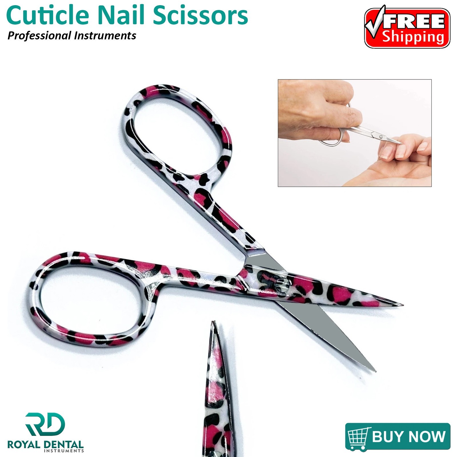 Finger Toe Nail Professional Scissors Arrow Point Steel Manicure Cuticle