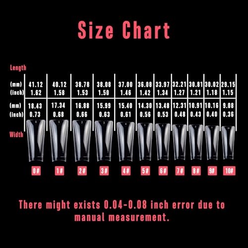 XXL Long Duck Feet Nail Tips Half Cover XXL half cover duck nail tips 308 pcs