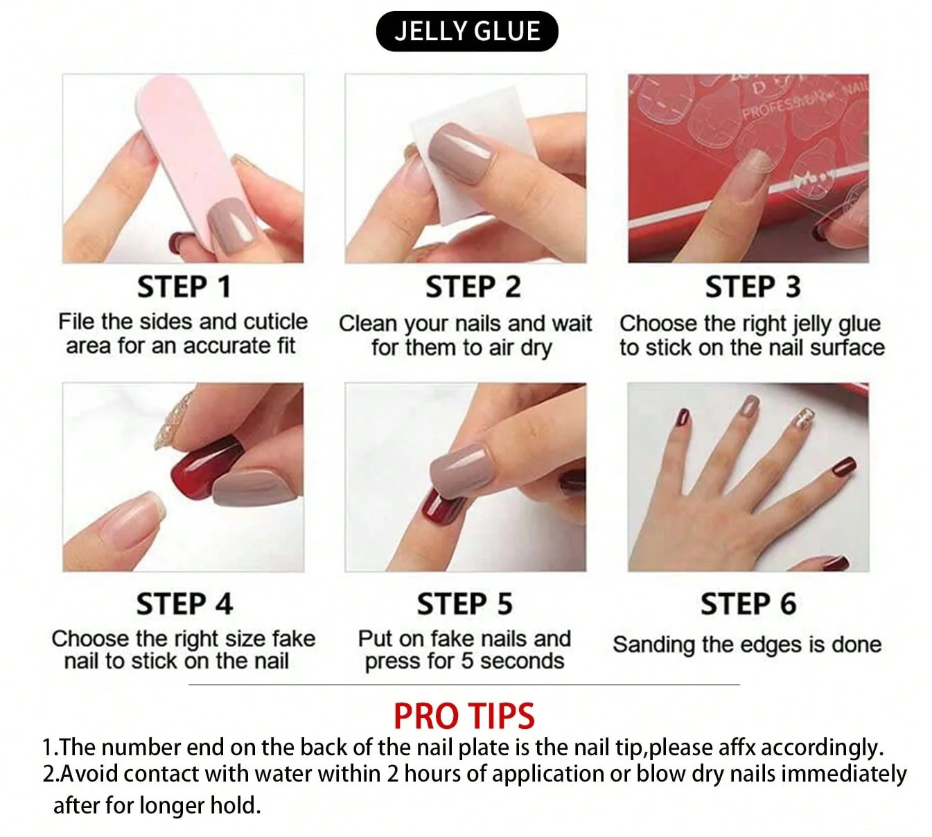 30Pcs Cute ABS Multicolors 3mins Easy Short Square Press On Nails, Removable