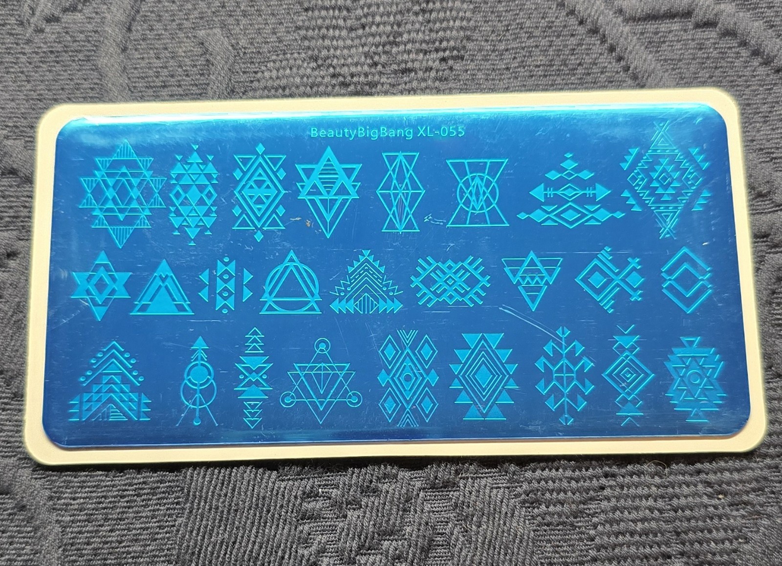 BeautyBigBang XL-055 Nail Stamp Plate Tribal Aztec Triangle Retro Arcade HTF