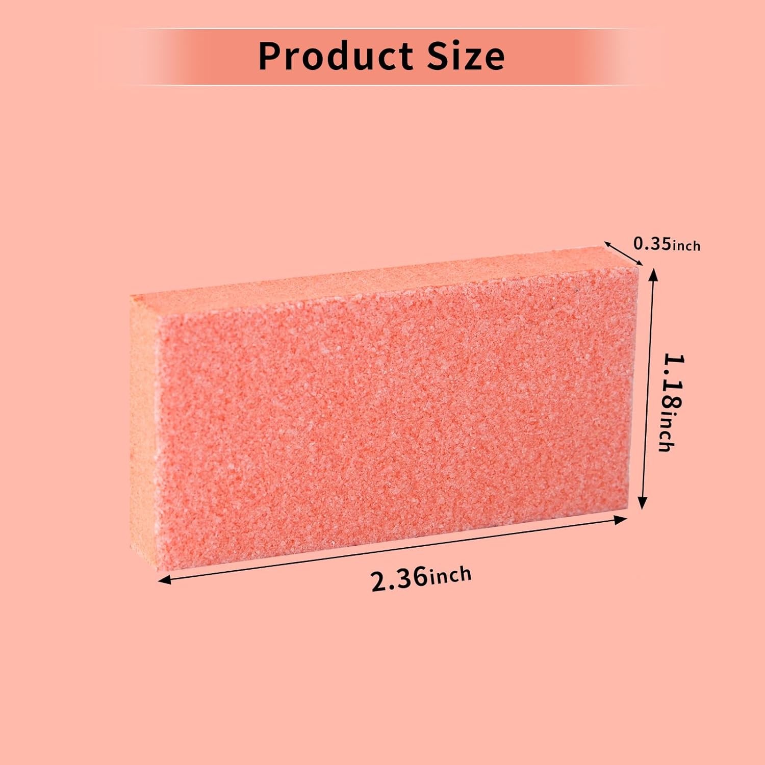 NOVAL 50 PCS Nail Buffer Block Disposable Nail Buffer Blocks Bulk Small Orange