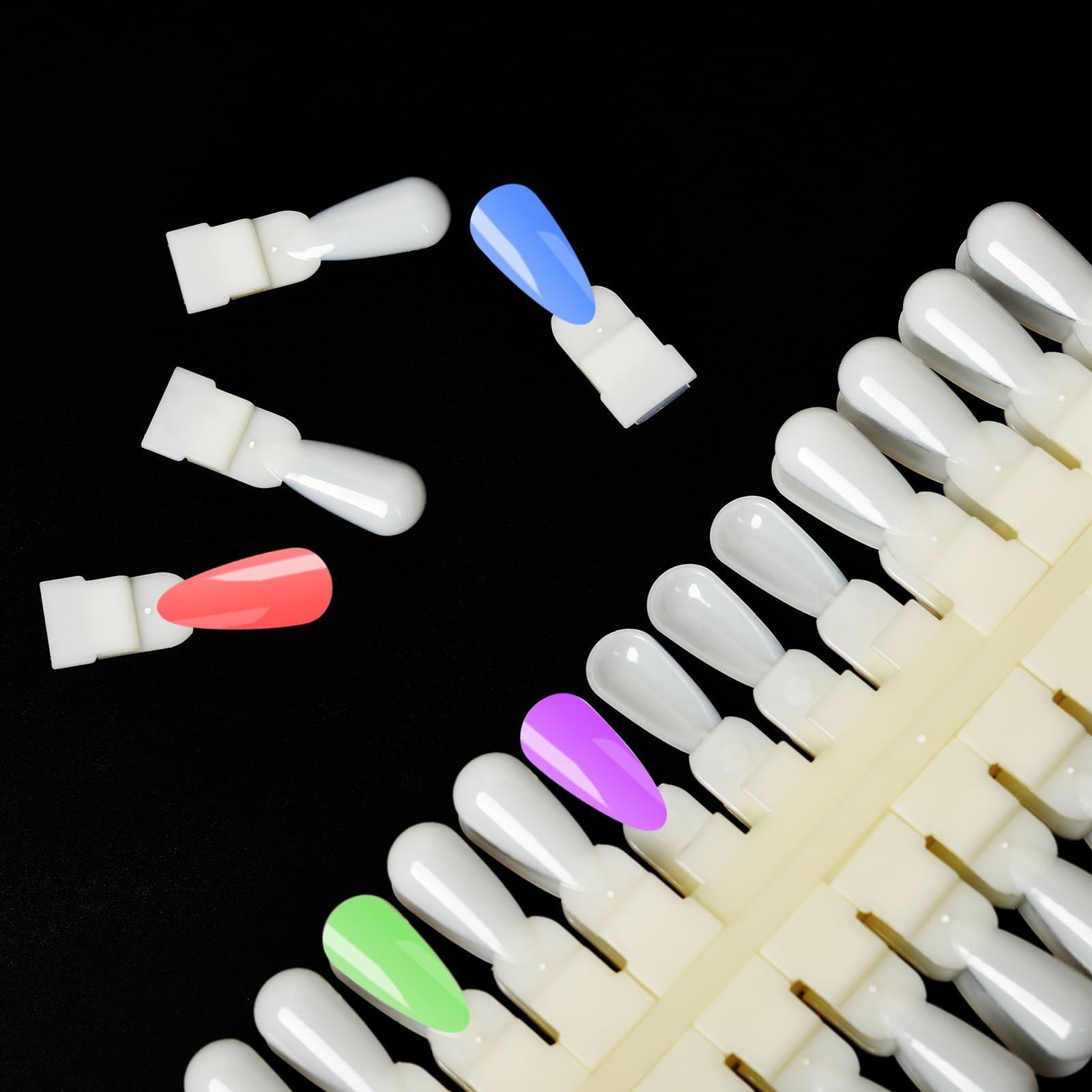 2Set Nail Color Display Tips Detachable Nail Tip Display Palette Board Double…