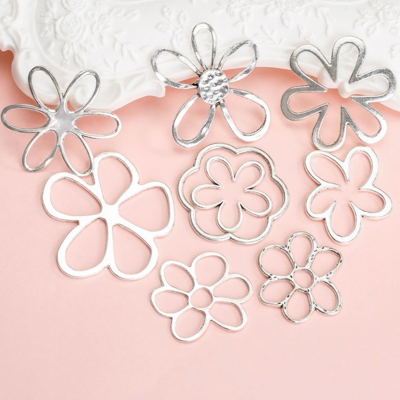 Jewelry Making Irregular Flower Bead Earring Dangle Pendant 3D Flower Charm
