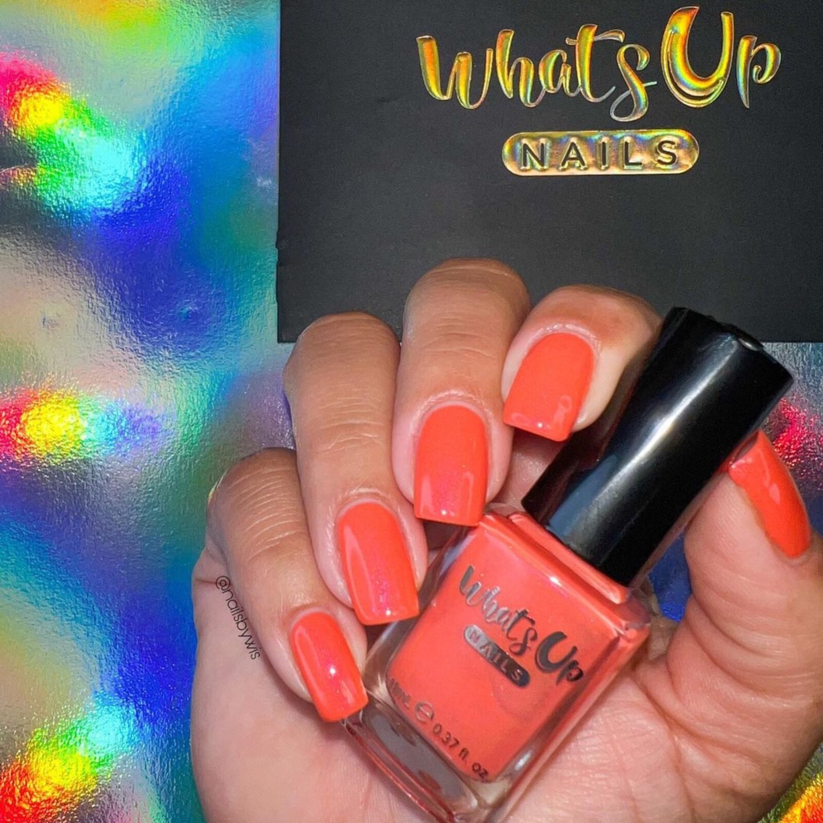 Whats Up Nails – Lush Orangery Regular Polish (Coral with Shimmer), Nail Polish