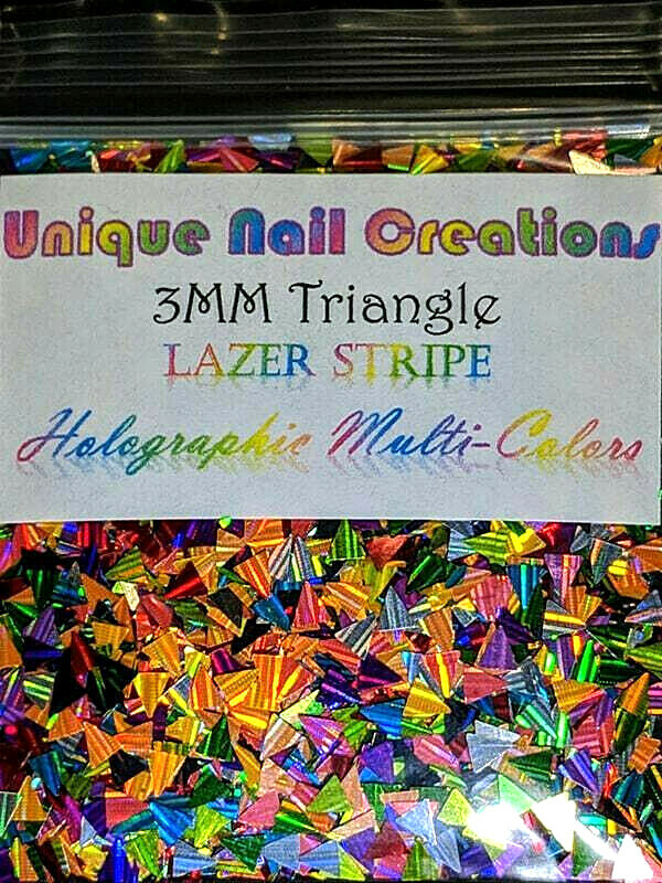 DOT/TRIANGLE/RECTANGLE~LAZER HOLO~U Pick~Nail Art•Acrylic•Gel•Body Art•Face•Fest
