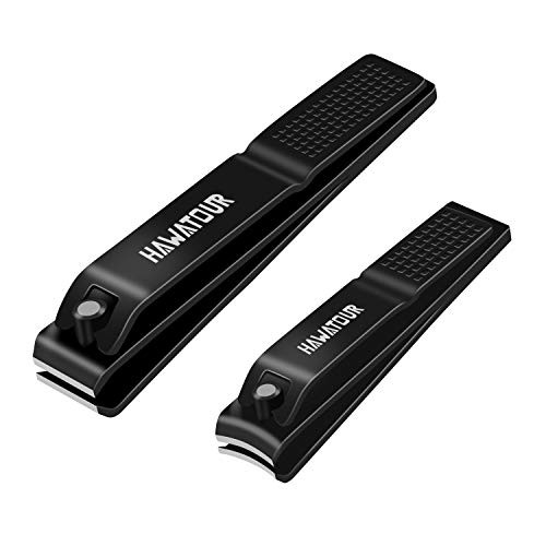 Nail Clippers Set, Ultra Sharp Sturdy Fingernail and Toenail Clipper Black