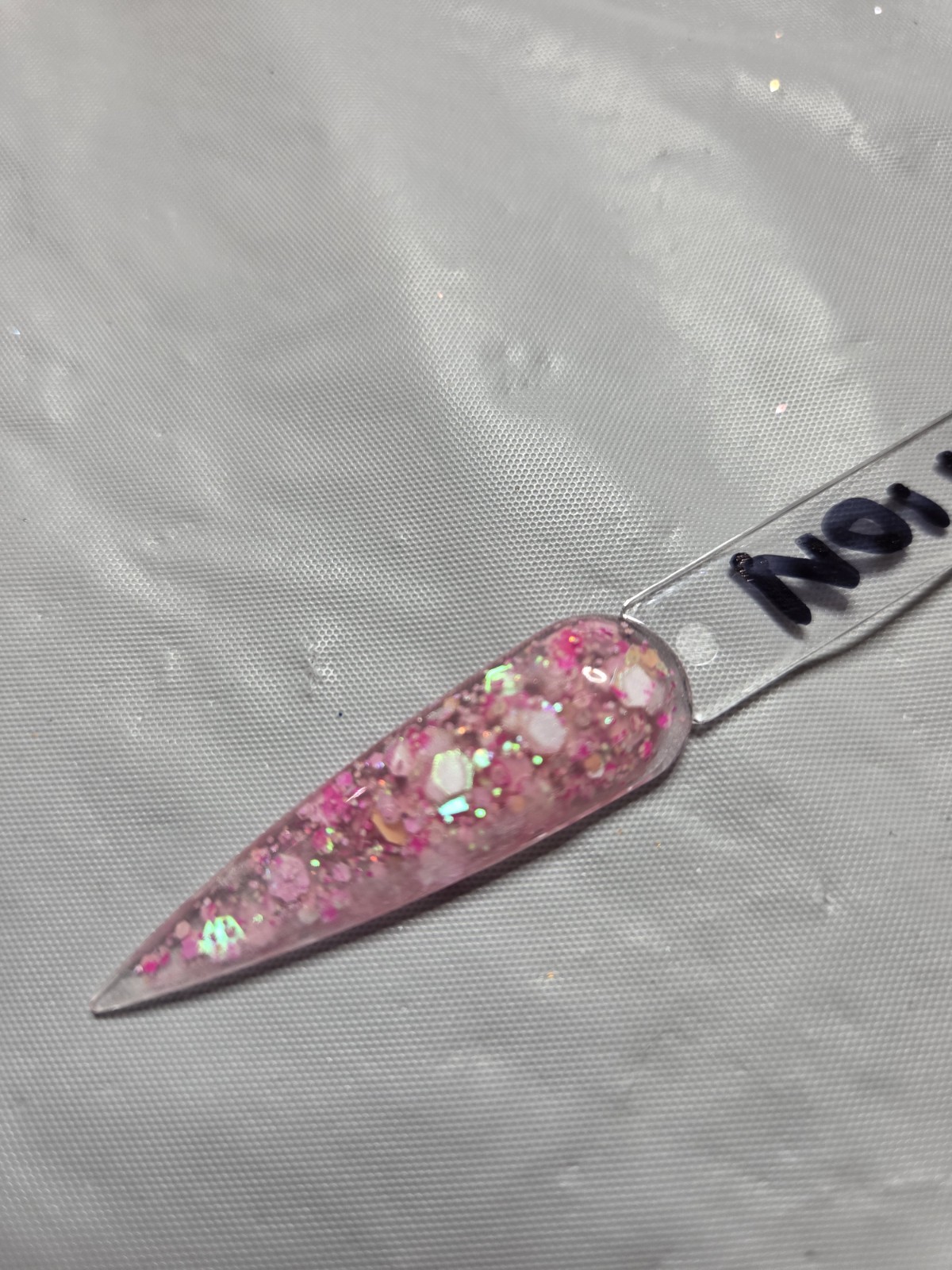 Love Potion Glitter Acrylic Valentines Day Pink Holographic Dip