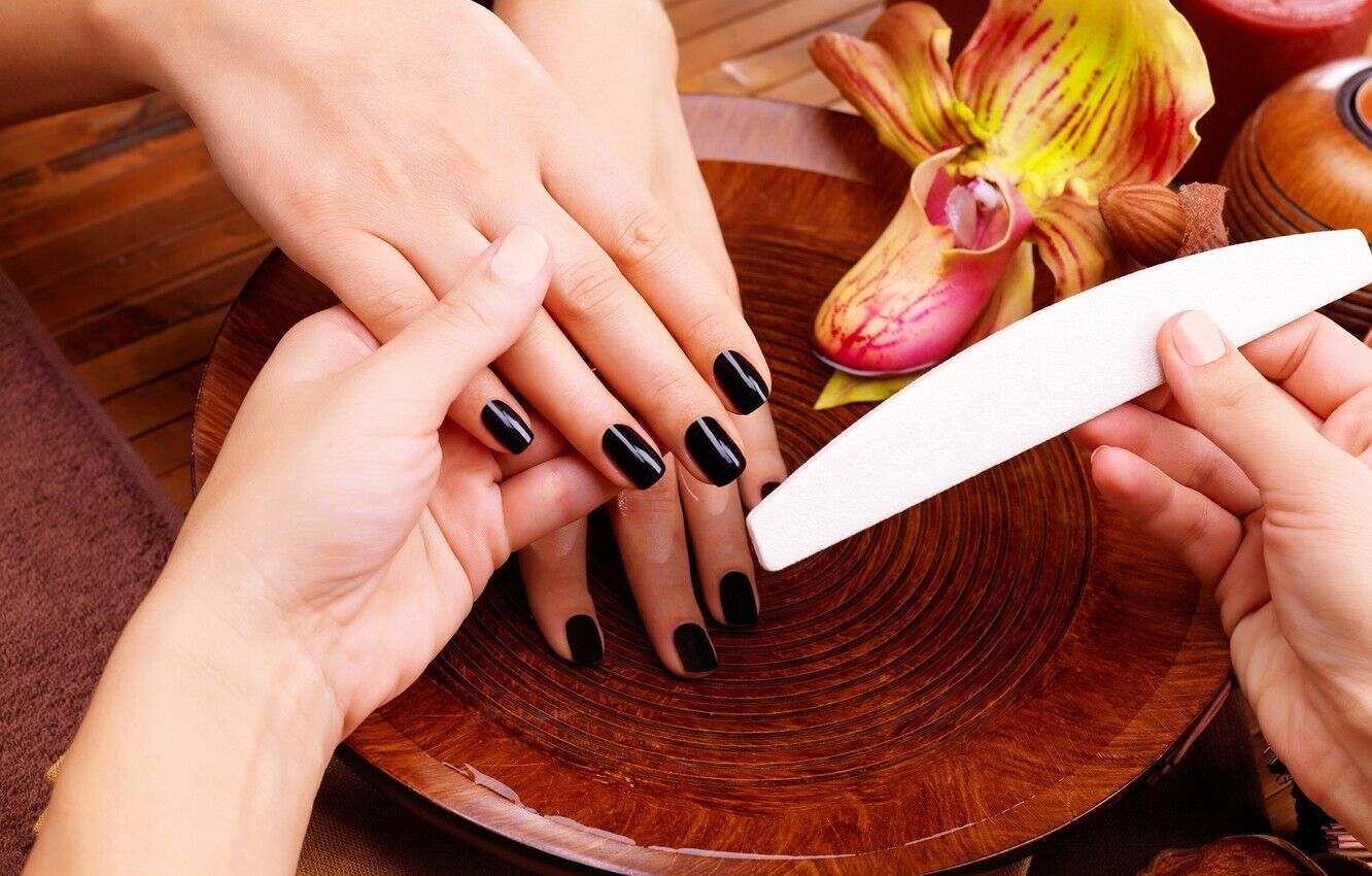 NAIL FILES DOUBLE SIDED PROFESSIONAL QUALITY HALF MOON EMERY grit 180/100/240