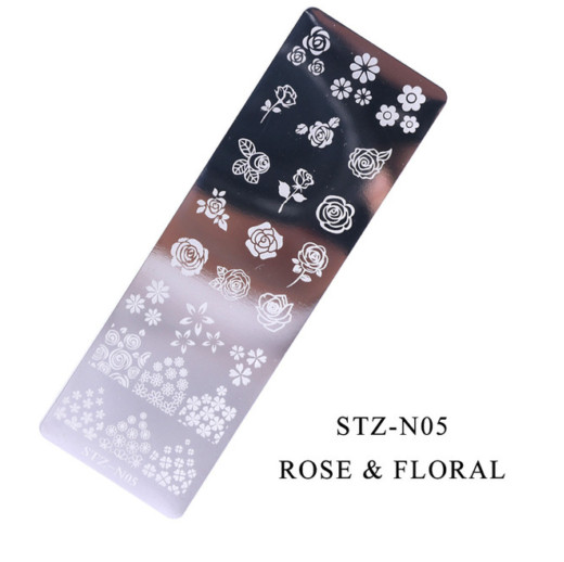 PICT YOU Rose & Floral Stamping Plates Nail Art Stamp Templates Stainless Steel