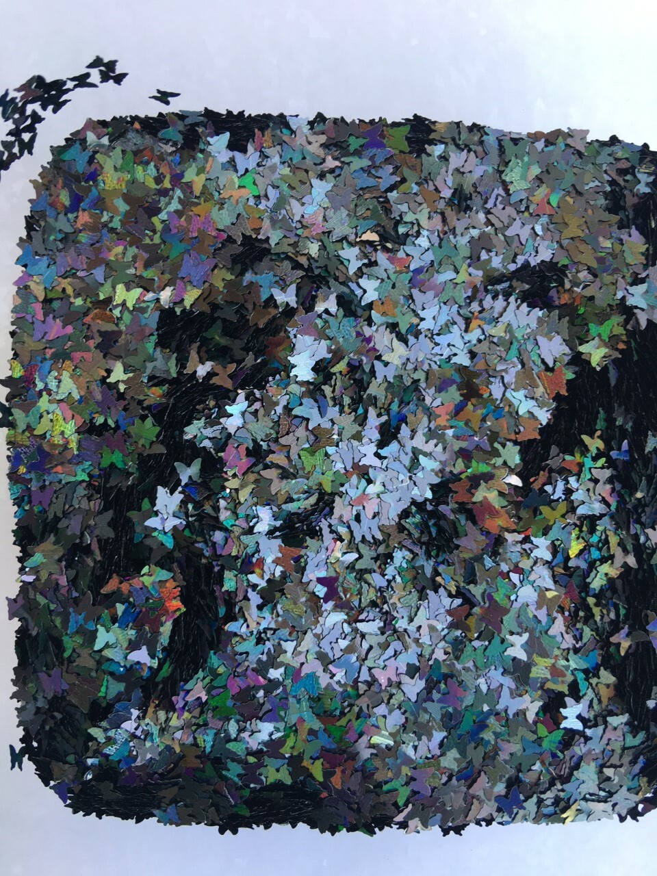 Solvent Resistant BUTTERFLY shape(BLACK METAL)Glitter-Nail Art Face Crafts 1TBsp