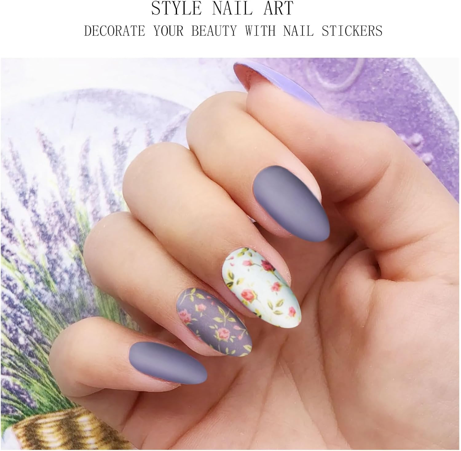 Semi Cured Gel Strips Nail Art Sticker Wrap Flower