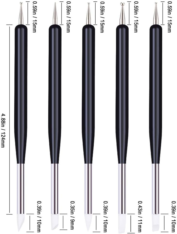 Nail Art Dotting Tools Pen Head UV l Carving Pen Nail Silicone