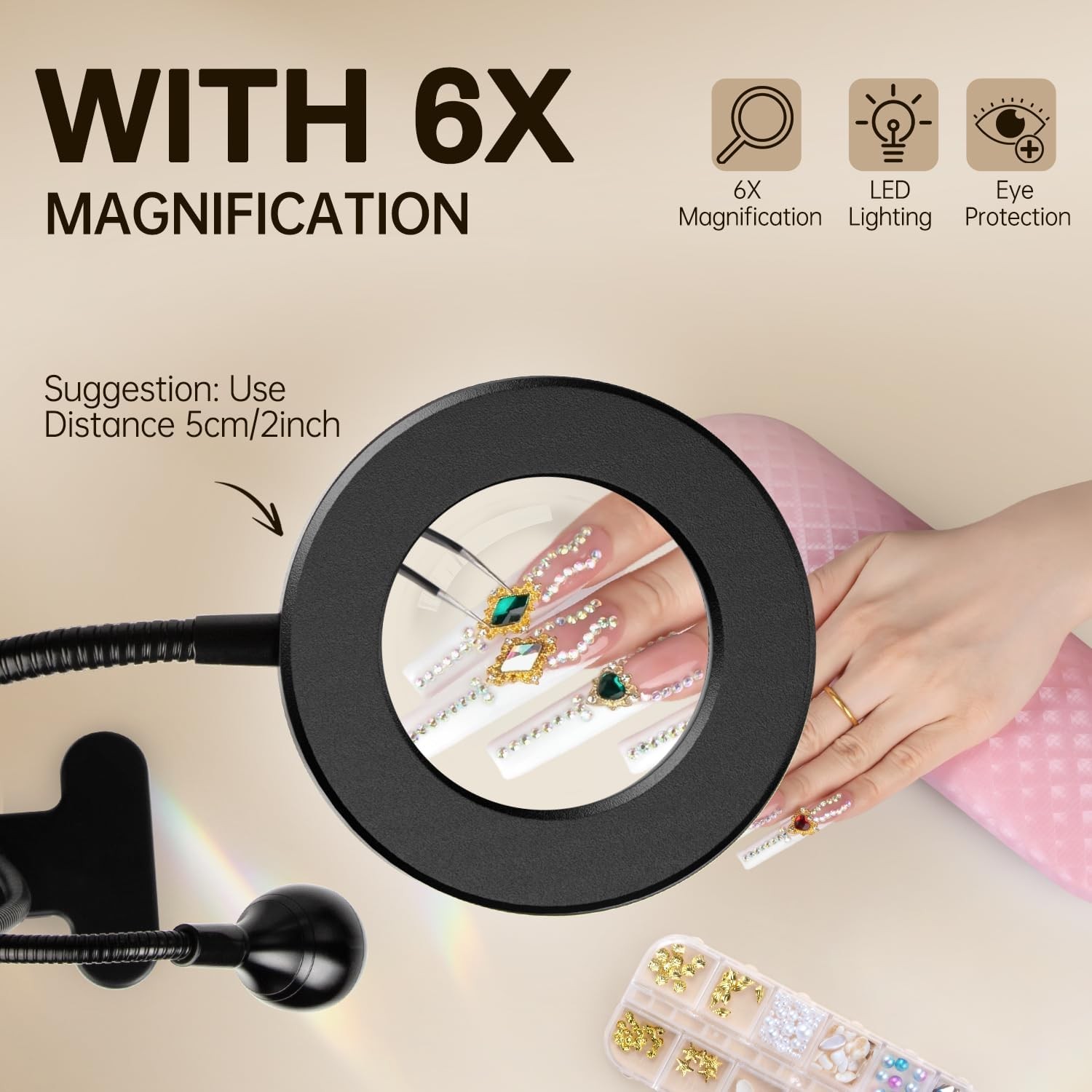 LED UV Nail Lp: Double-Headed Goosene UV Lp for l Nails,