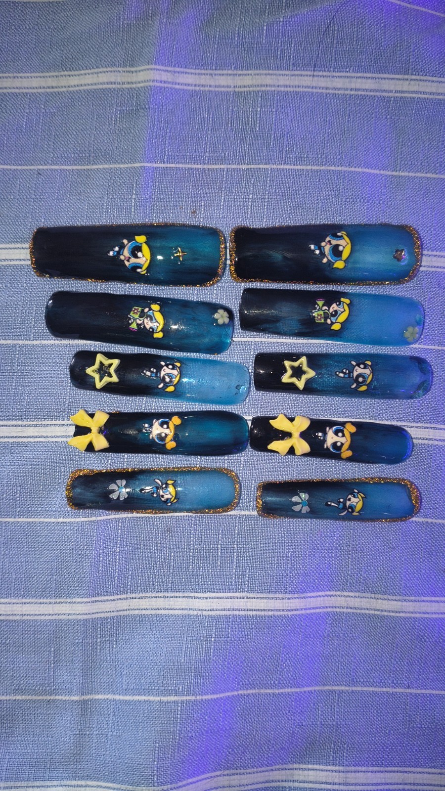 Powerpuff Girl Press On Nails