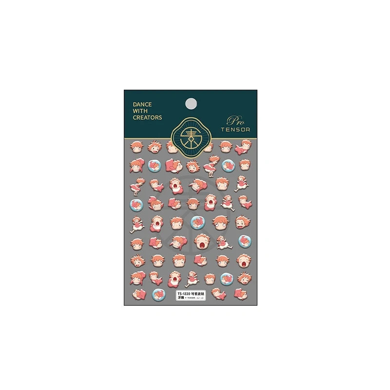 Kawaii Ocean Girl Nail Stickers – Cute Anime Pony Theme (339)