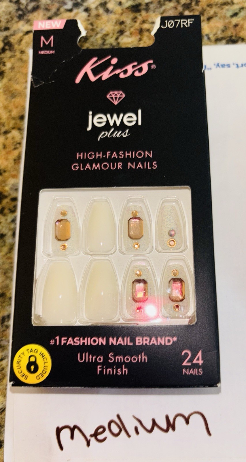 3 Packs KISS Classy Premium Nails Jeweled Glamor Jewel Ultra Smooth New Variety