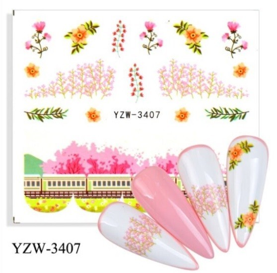 Flower, Floral Nail Art Water Decals DIY Nail Wraps.(Group 3)