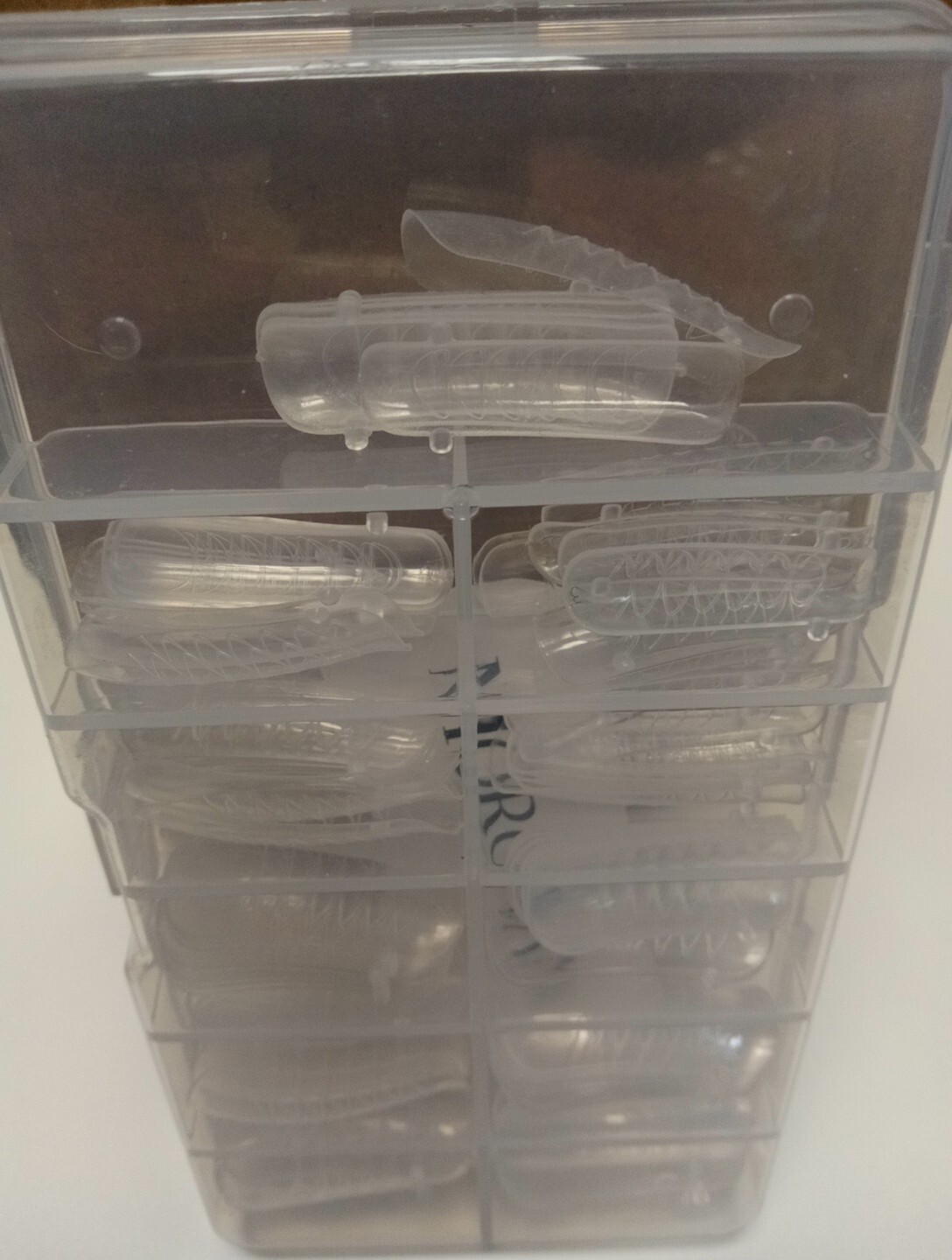 Morovan clear nail tips for Poly Nail Gel refill tray