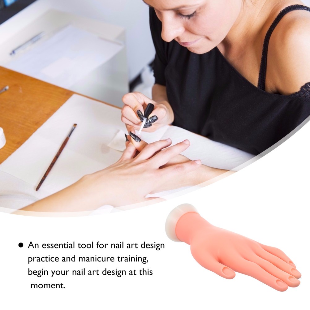 Manicure Practice Bending Hand Nail Art Hand Training Fake Model Manicure Tool