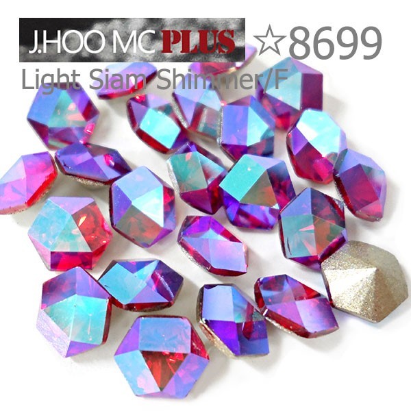 J.HOO Crystal 8699 Kaleidoscope Hexagon V-Cut Fancy 6.9x6mm Nail Art (10pcs)
