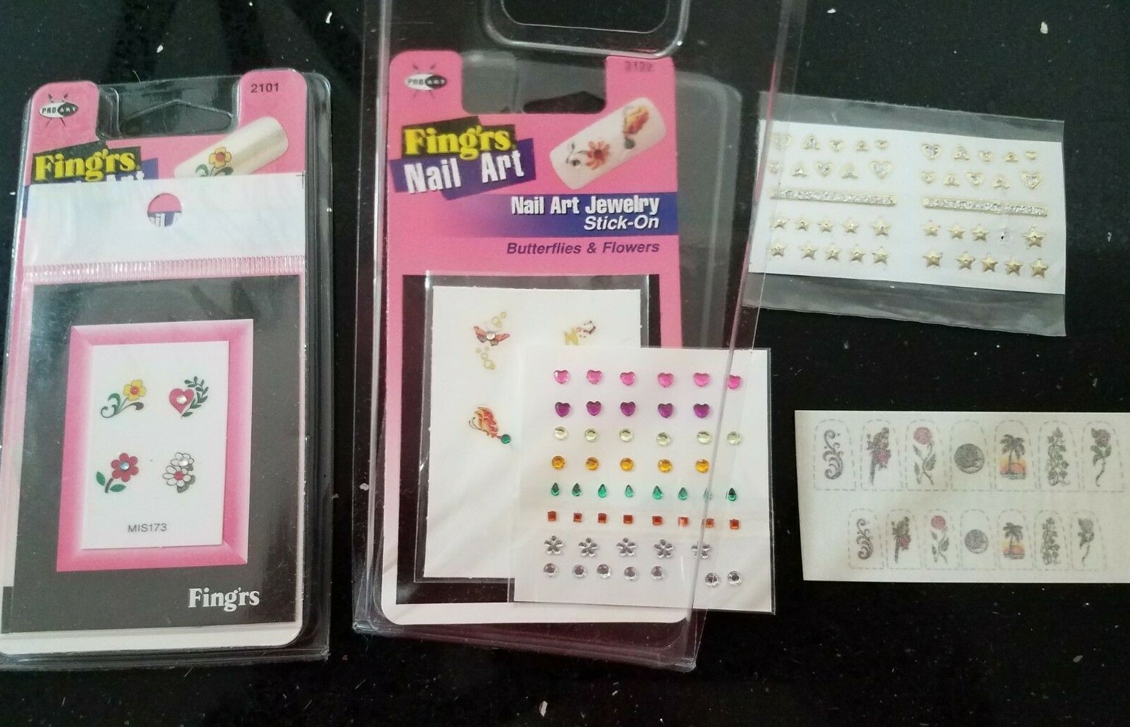 MIXED Lot of Fing’rs NAIL ART #2101 & 2122 for Fingers & Toes 5 sheets